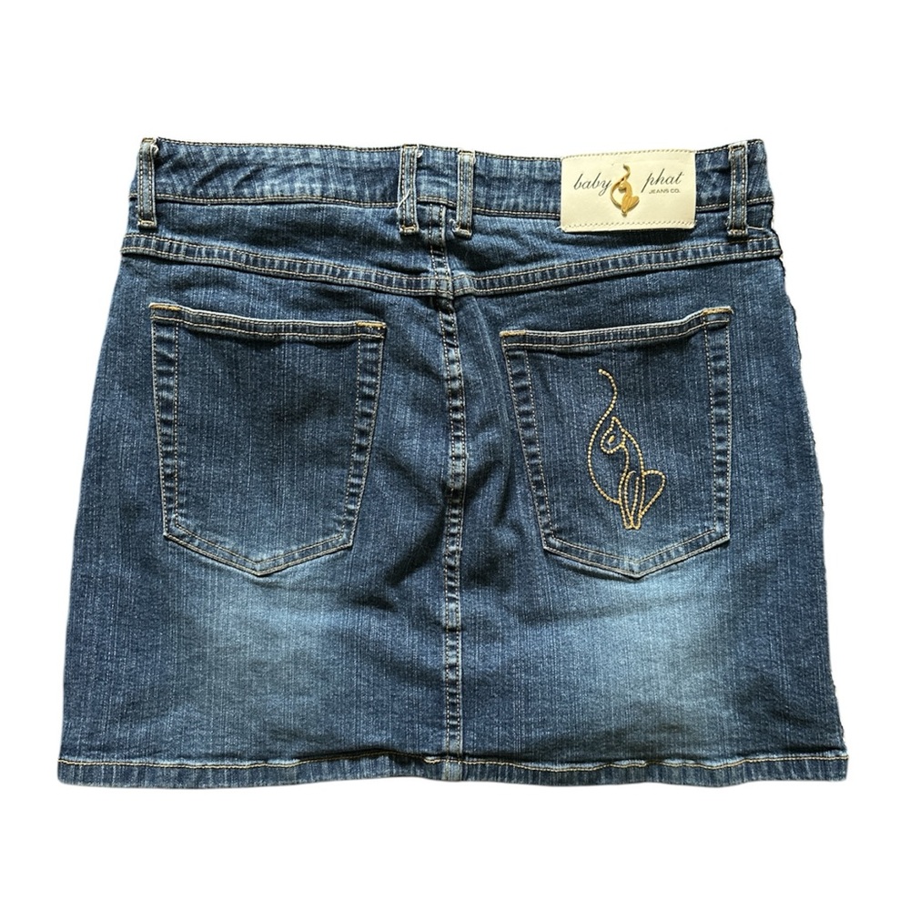 Baby Phat Denim Mini Skirt, Size 7 - Picture 2 of 2